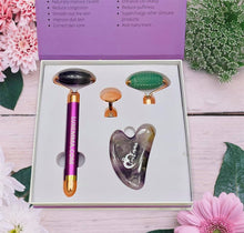 Load image into Gallery viewer, LUXEMMA 4 in 1 Beauty Vibrating Roller & Gua Sha Set