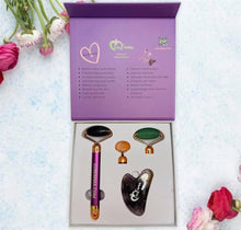 Load image into Gallery viewer, LUXEMMA 4 in 1 Beauty Vibrating Roller & Gua Sha Set